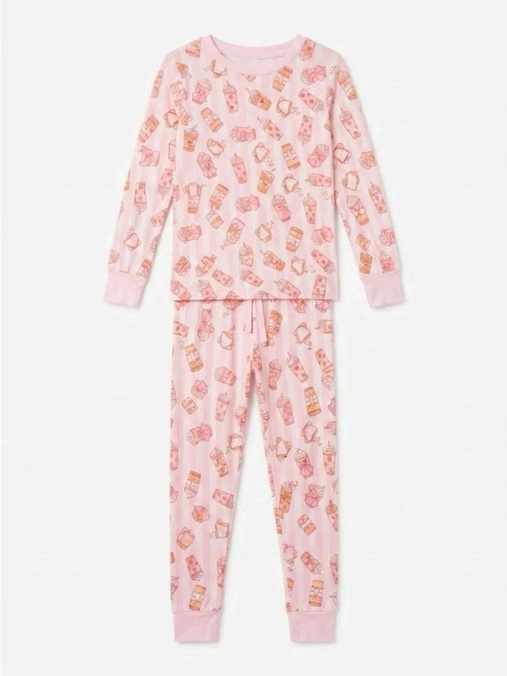 In My Jammers Coffee Print Bamboo Pajama Set (Size 2T)